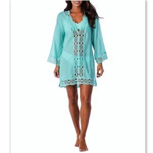 La Blanca Island Fare Swim Cover Up Tunic XL
